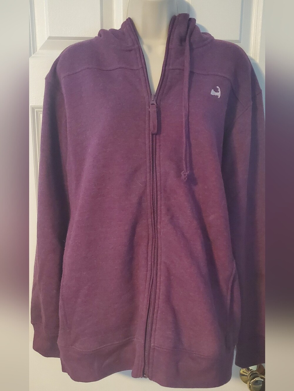 Womens Cape Cod Zip Hoodie Sweatshirt in Plum